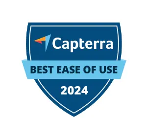 Capterra badge best ease of use