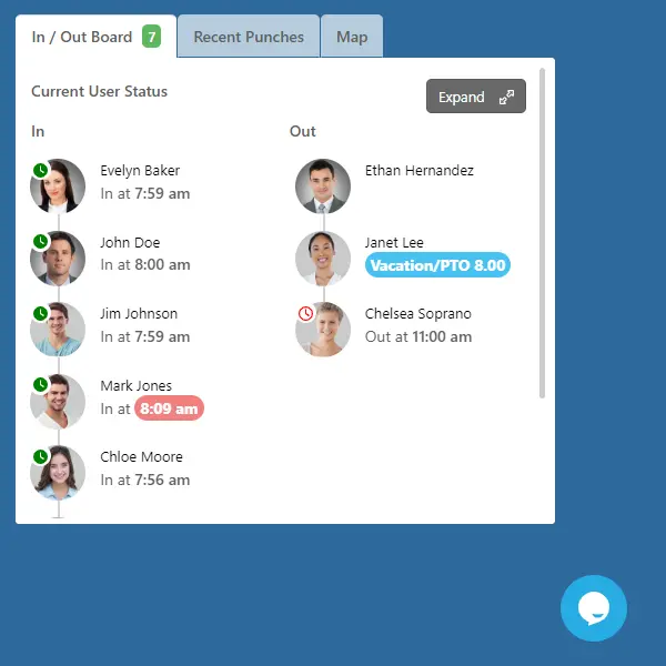 Time and Attendance Dashboard